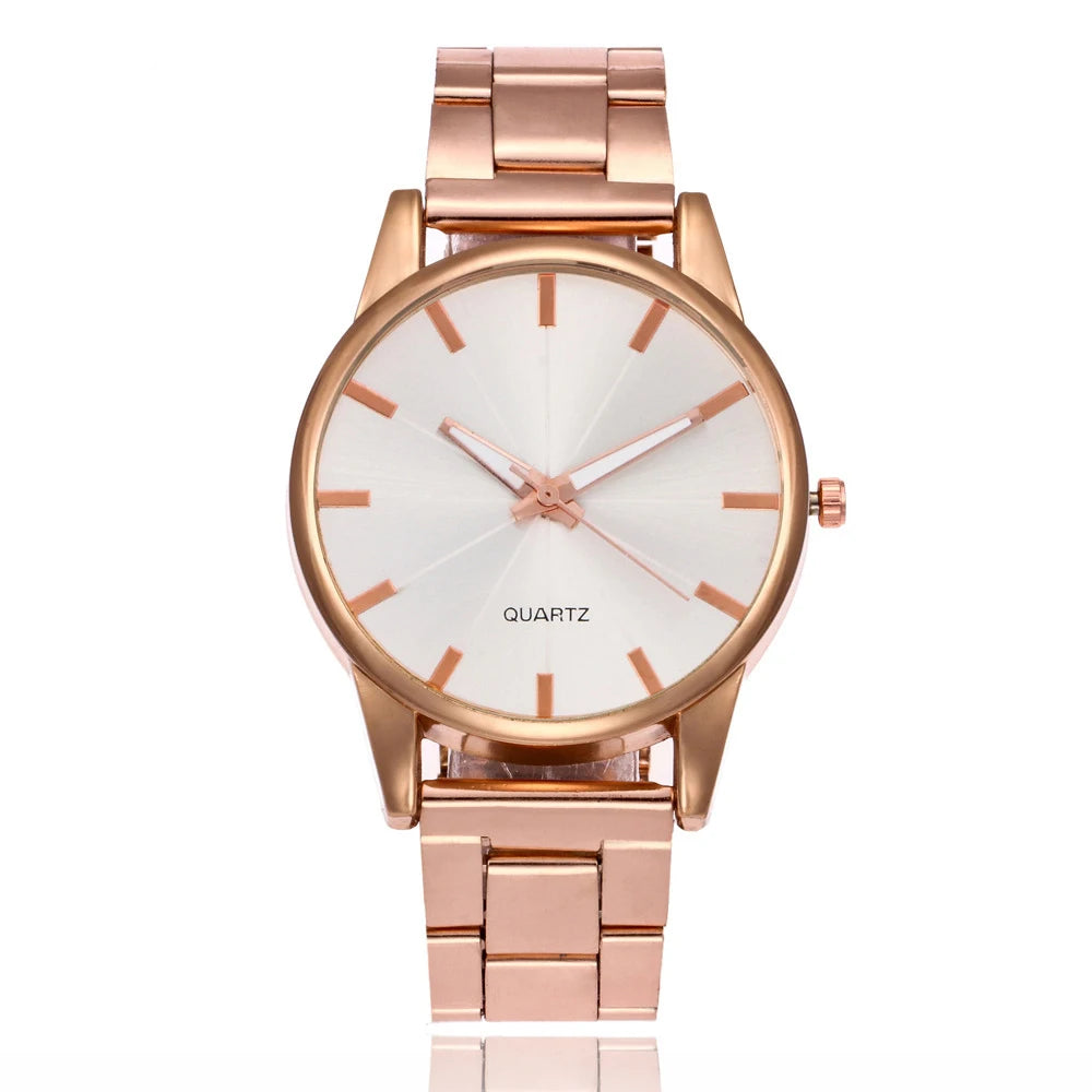 Gold Rhinestone Casual Bracelet Watch