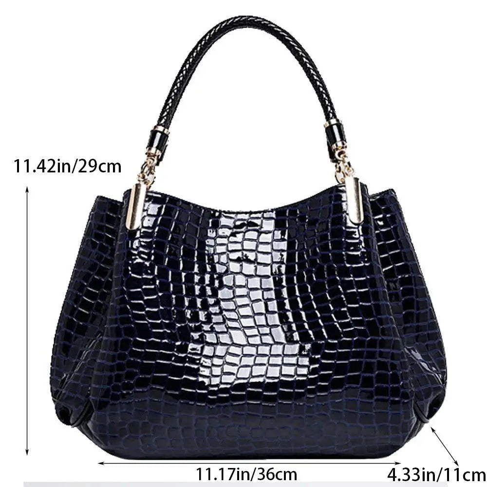 Crocodile Embossed Grand Commuter Tote