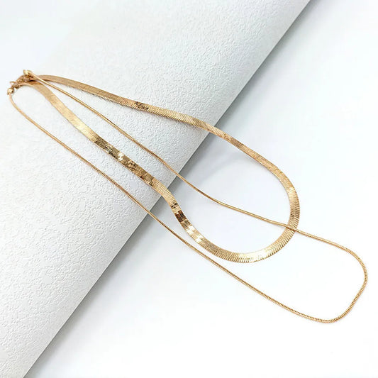 Double Layer Snake Chain Necklace