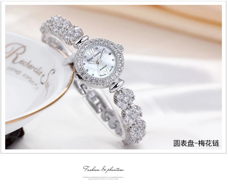 Fine Shell Rhinestone Bracelet Watch