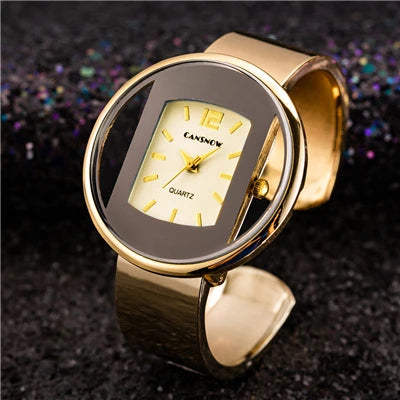 Gilded Bangle Bracelet Luxury Watch