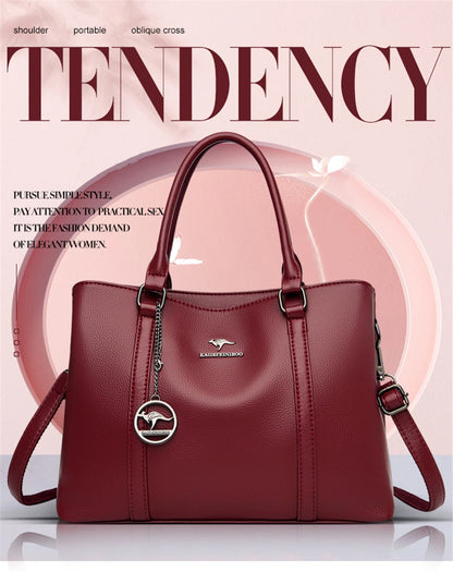 Masterpiece Grained Leather Messenger Bag