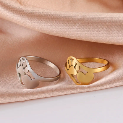 Gilded Heart Animal Motif Ring