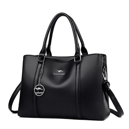 Masterpiece Grained Leather Messenger Bag