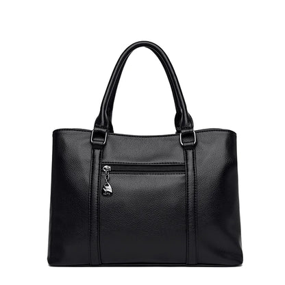 Masterpiece Grained Leather Messenger Bag