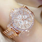 Rose Gold Crystal Jewelry Watch