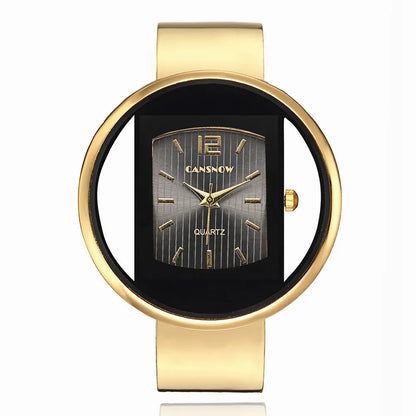 Gilded Bangle Bracelet Luxury Watch