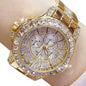 Rose Gold Crystal Jewelry Watch