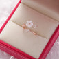 Sakura Flower Crystal Open Ring