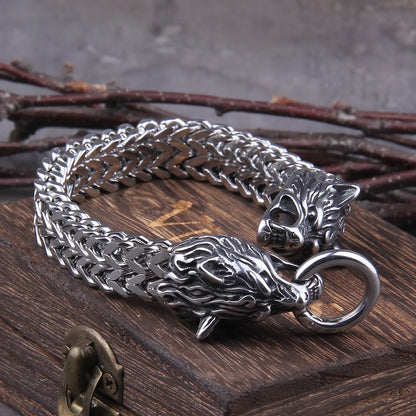 Viking Dragon Mesh Biker Bracelet