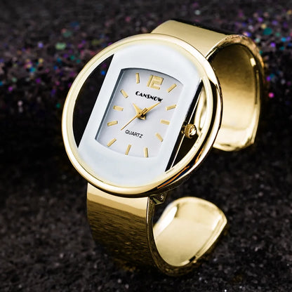 Gilded Bangle Bracelet Luxury Watch