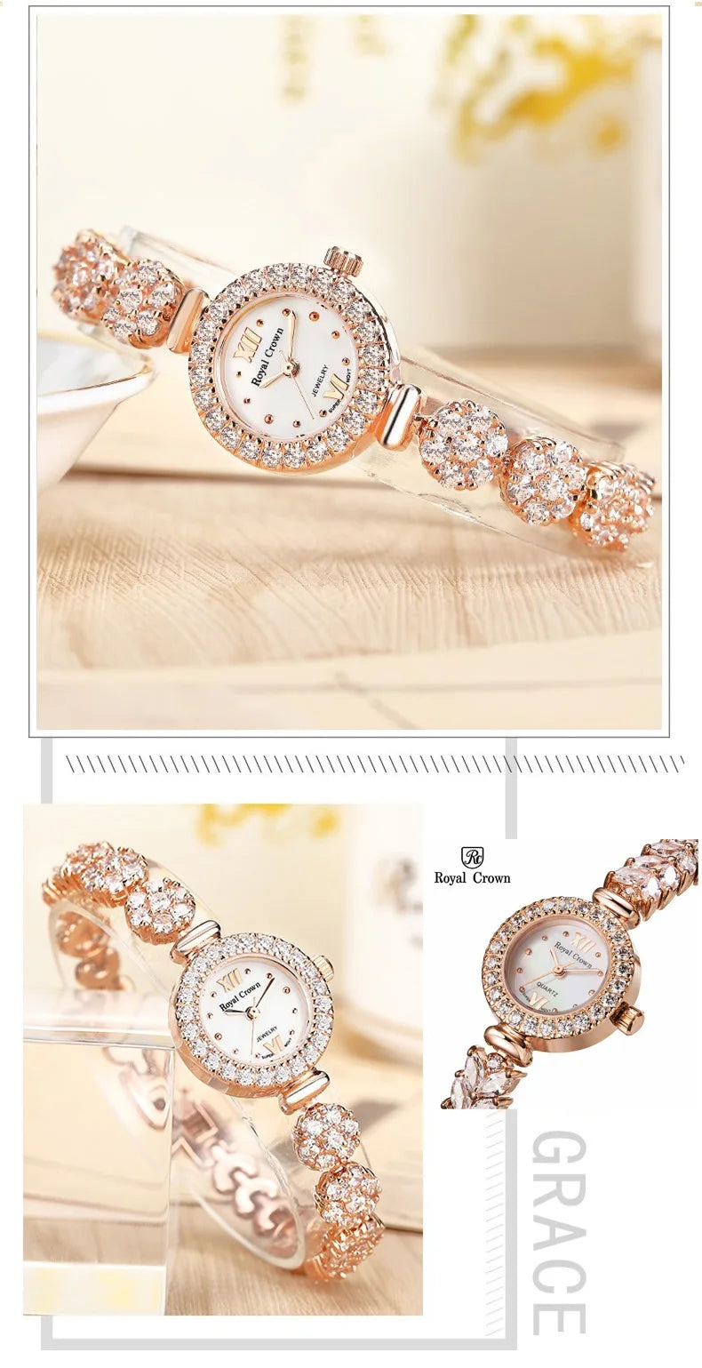 Fine Shell Rhinestone Bracelet Watch