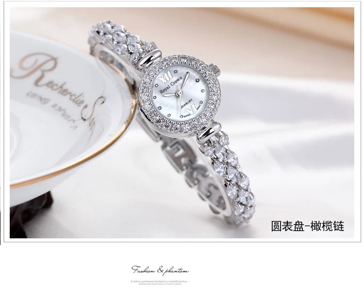 Fine Shell Rhinestone Bracelet Watch