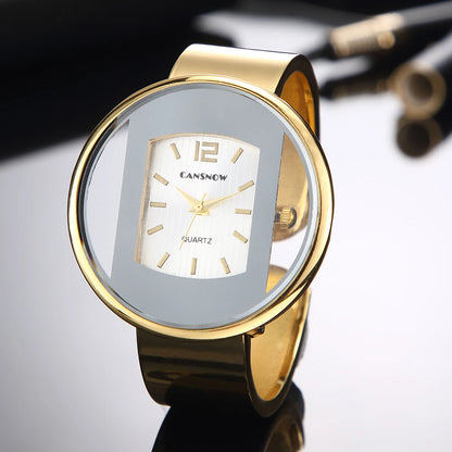 Gilded Bangle Bracelet Luxury Watch