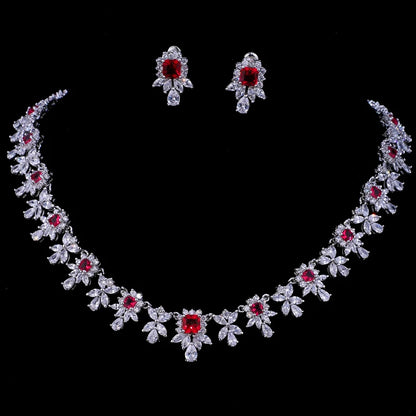 Square CZ Bridal Wedding Choker