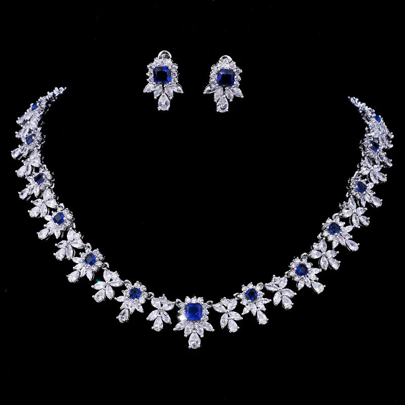 Square CZ Bridal Wedding Choker