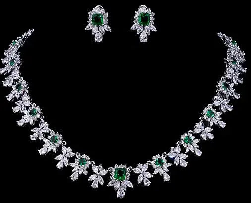 Square CZ Bridal Wedding Choker