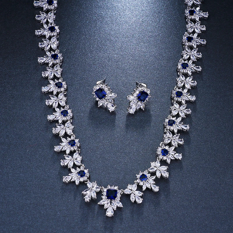 Square CZ Bridal Wedding Choker