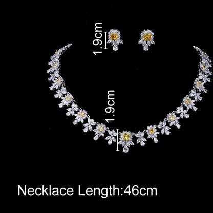 Square CZ Bridal Wedding Choker