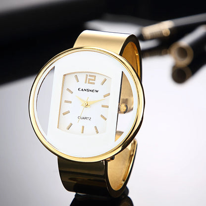 Gilded Bangle Bracelet Luxury Watch