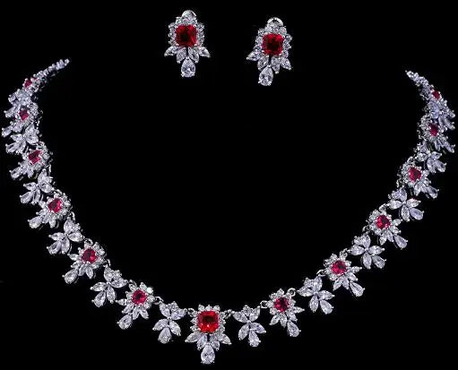 Square CZ Bridal Wedding Choker