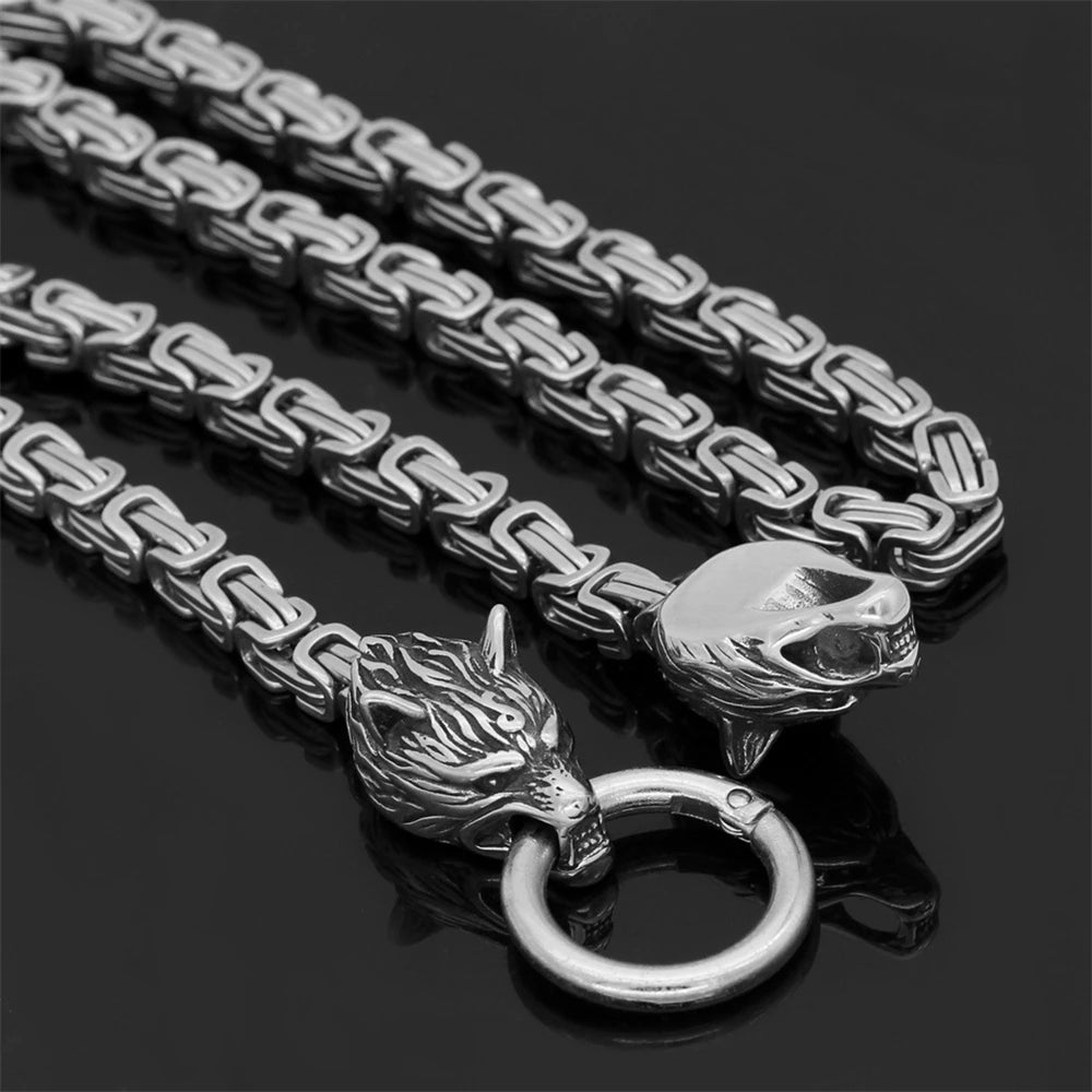 Viking Wolf Stainless Steel Necklace