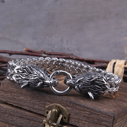 Viking Dragon Mesh Biker Bracelet