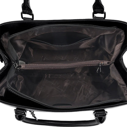 Masterpiece Grained Leather Messenger Bag