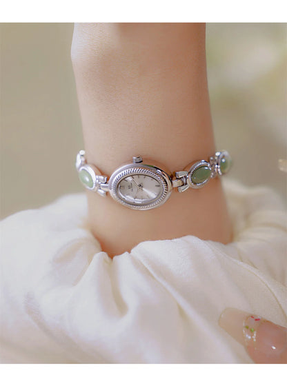 Jade Bead Bracelet Jewelry Watch