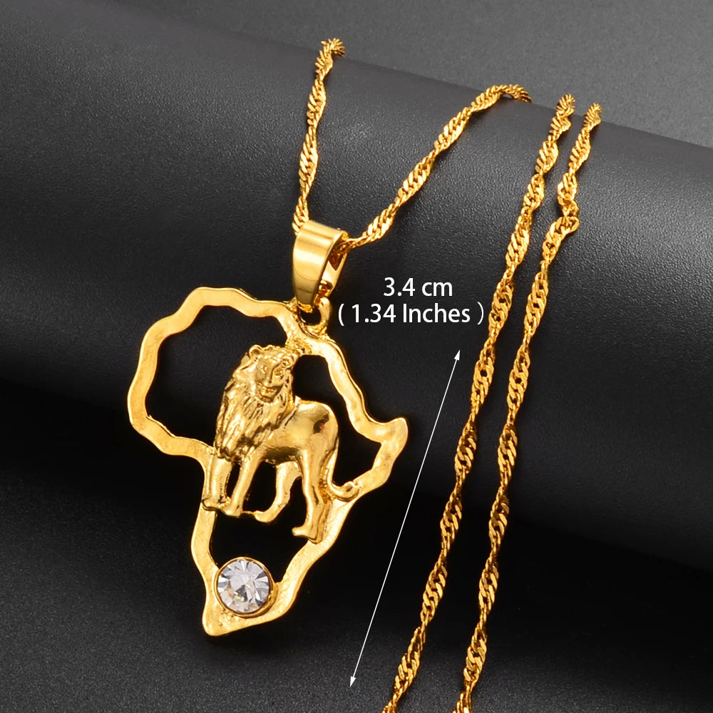 Heritage Africa Map Pendant Necklace