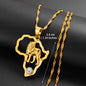 Heritage Africa Map Pendant Necklace