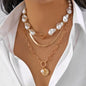 Multilayer Evil Eye Pearl Necklace
