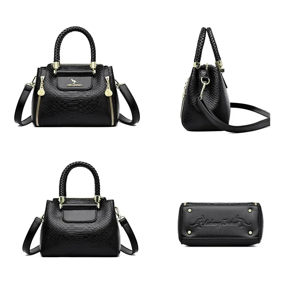 Iconic Grained Leather Crossbody Bag