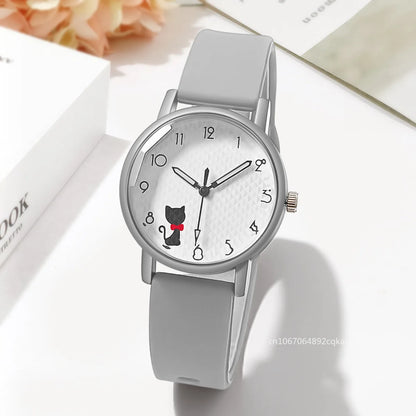 Whimsical Cat Bracelet Silicone Watch