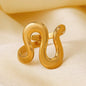 Irregular Wave Gilded Statement Ring
