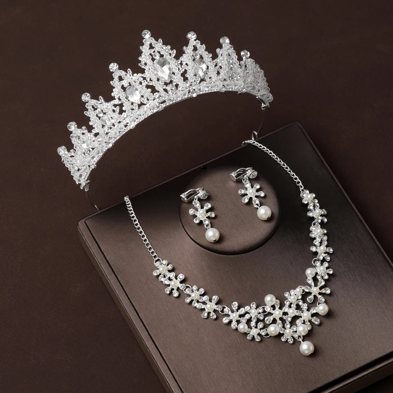 Dubai Royal Crystal Tiara Set