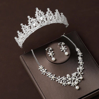 Dubai Royal Crystal Tiara Set
