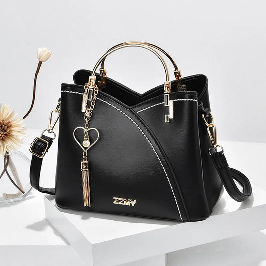 Modernist Color-Block Capacity Bucket Bag