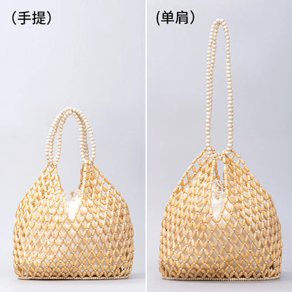 Retro Summer Handwoven Bucket Bag