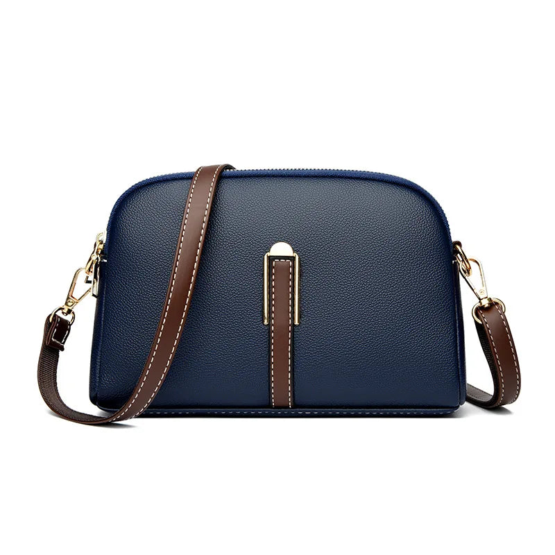 Designer Flap Cowhide Messenger Bag
