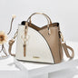 Modernist Color-Block Capacity Bucket Bag