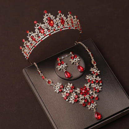 Dubai Royal Crystal Tiara Set