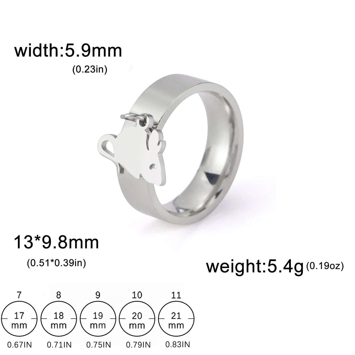 Minimalist Floral Stainless Steel Ring