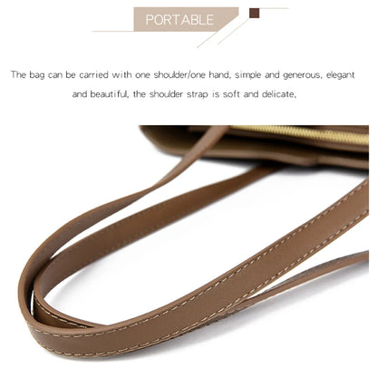 Designer Soft Leather Bucket Tote