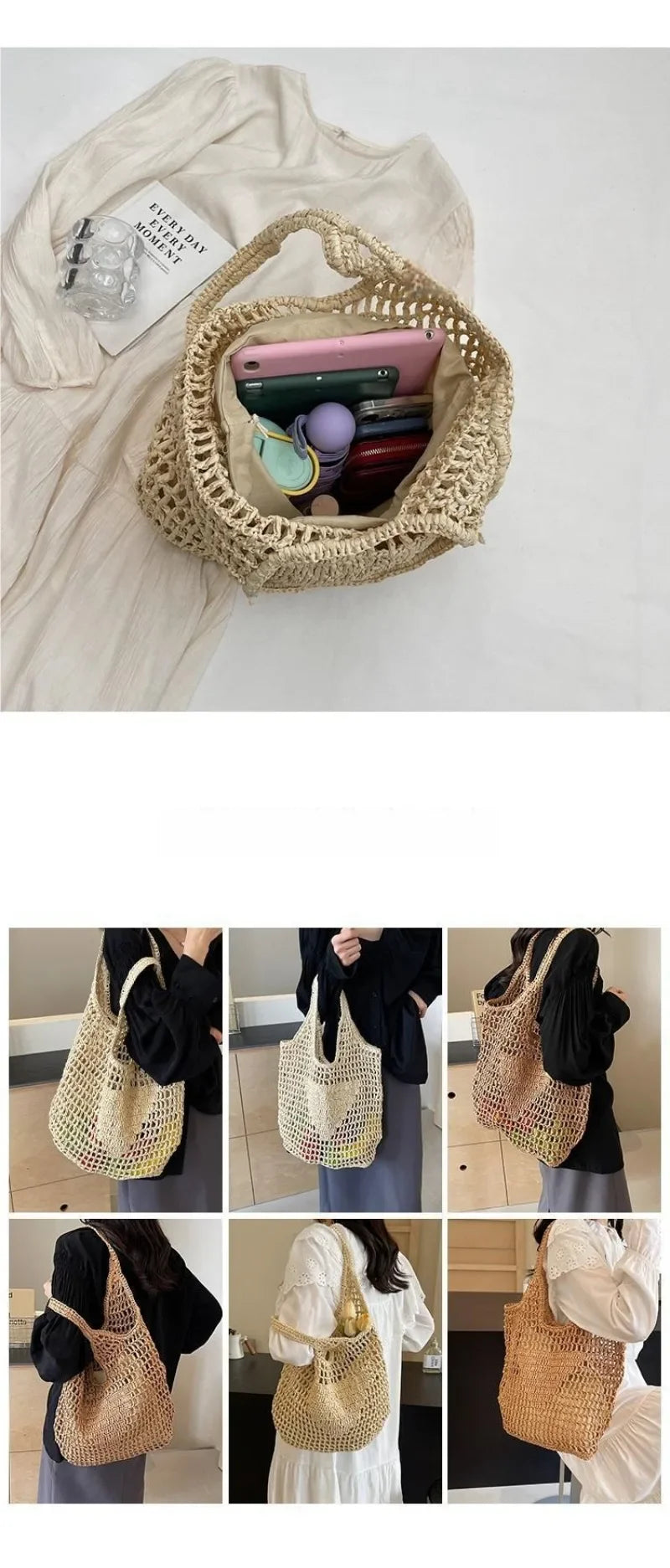 Large Format Rattan Designer Bag