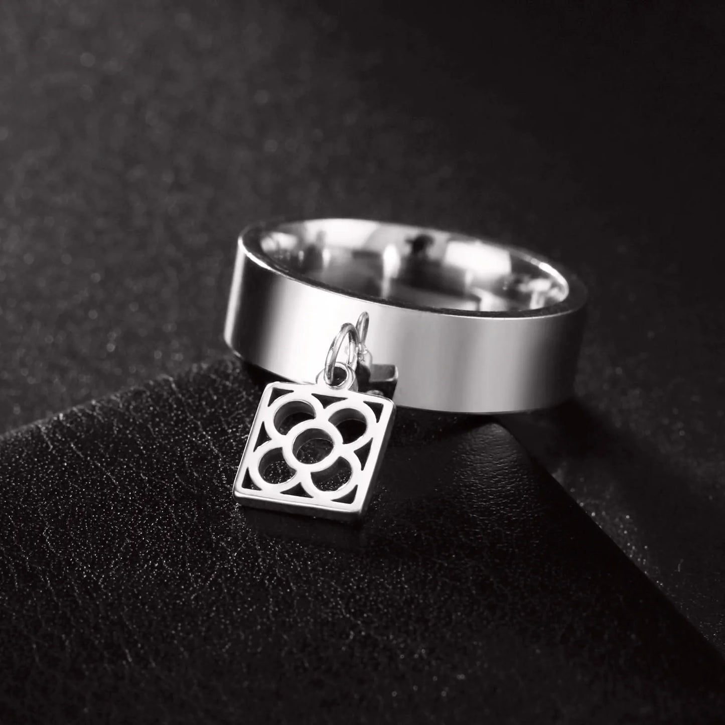 Minimalist Floral Stainless Steel Ring