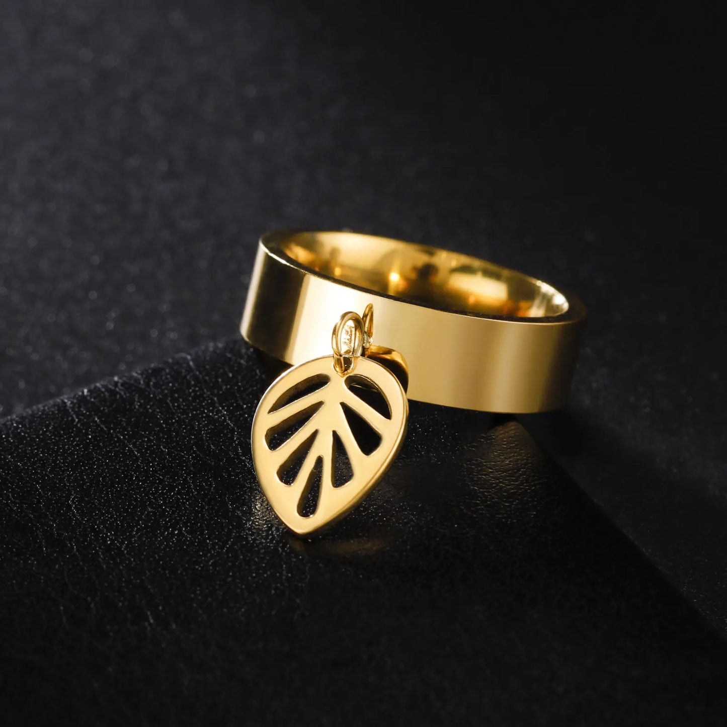 Minimalist Floral Stainless Steel Ring