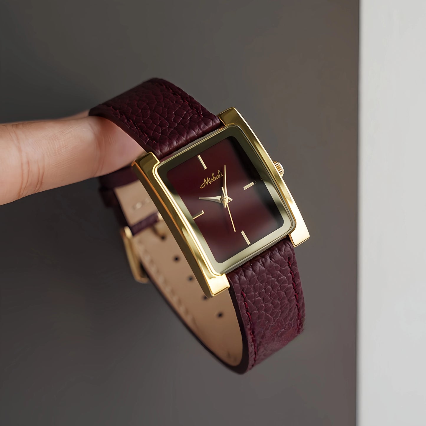 Niche Square Leather Party Watch