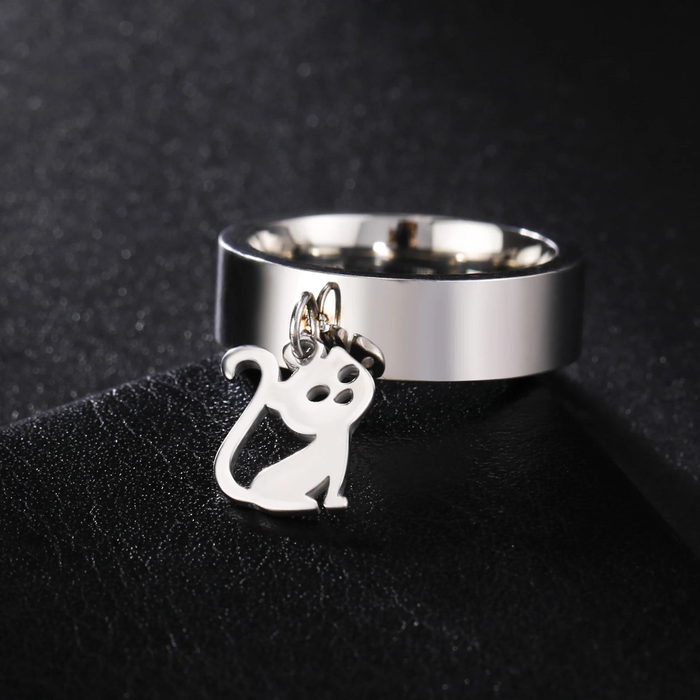 Minimalist Floral Stainless Steel Ring