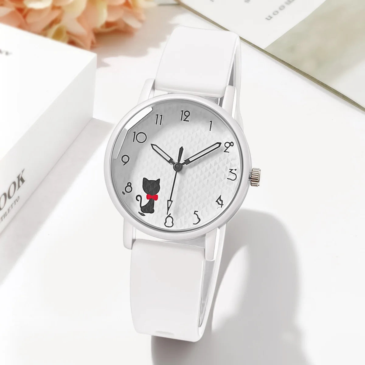 Whimsical Cat Silicone Kids Watch